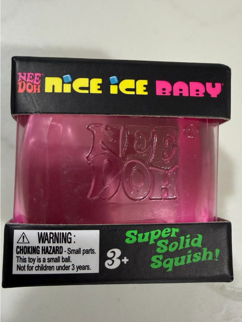 Schylling NEEDOH Nice Ice Baby - Pink NIB - “Teenie” size ice cube
